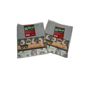 2VTG Artfaire Christmas Wrapping Paper 50 Sq/Ft Flat Gift Wrap 8 Sheets designs